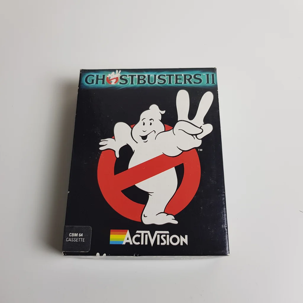 Ghostbusters II videojáték doboz Commodore 64-re, ActiVision logóval