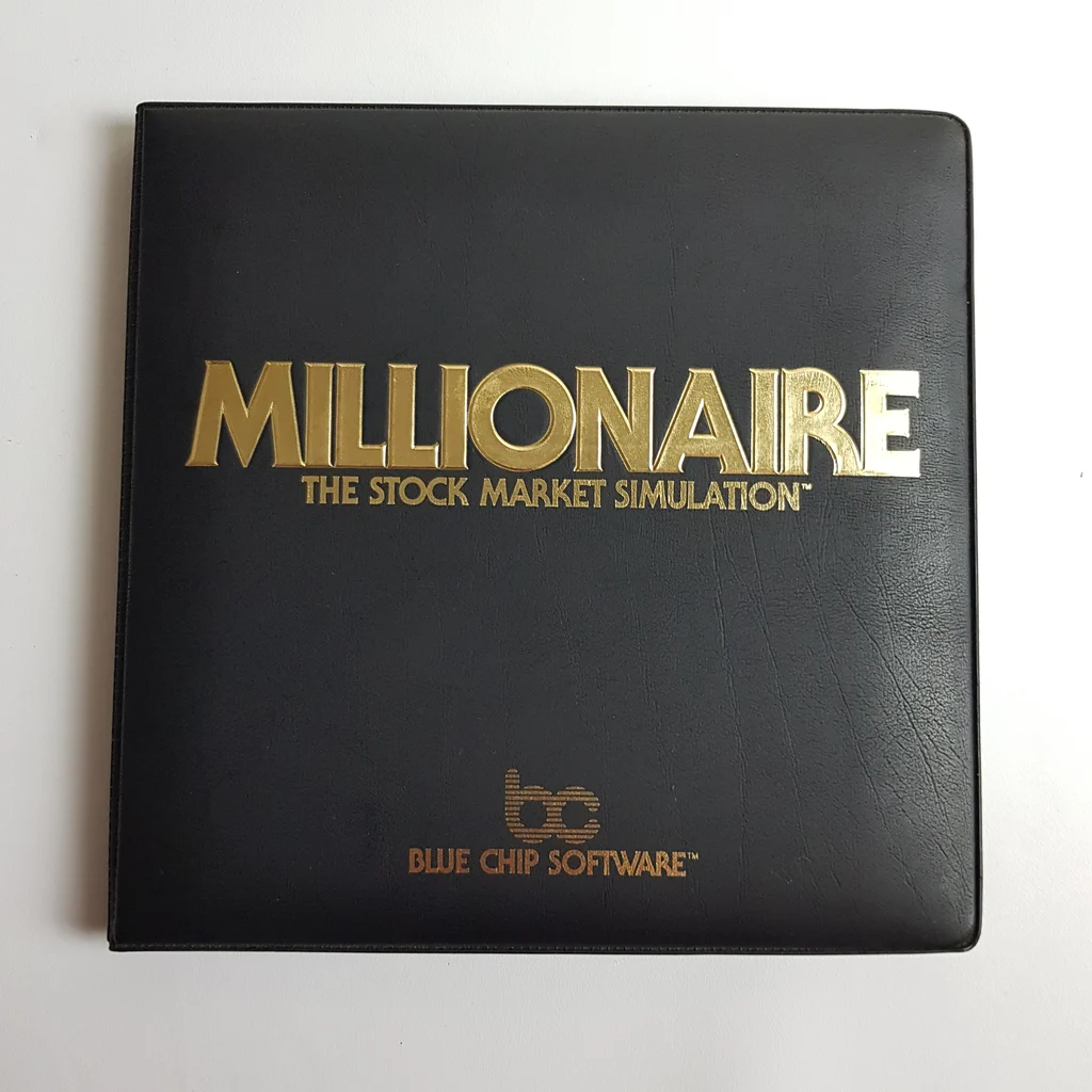 Millionaire Commodore 64 szoftver díszdoboz Millionaire Commodore 64 szoftver díszdoboz, arany felirattal